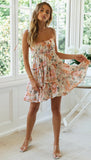 Vacation Sexy Print Suspender Dress Women