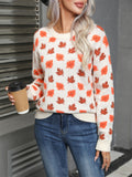 Long Sleeved Loose Pullover Knitted Sweater