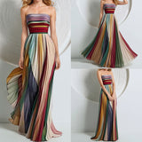 Women's Sexy Tube Print Colorful Dress
