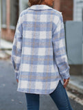 Women Plaid Hoodies Jacket Oversized with Pocket