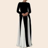 Women's Casual Contrasting Color Splicing Shoulder Strap Dress