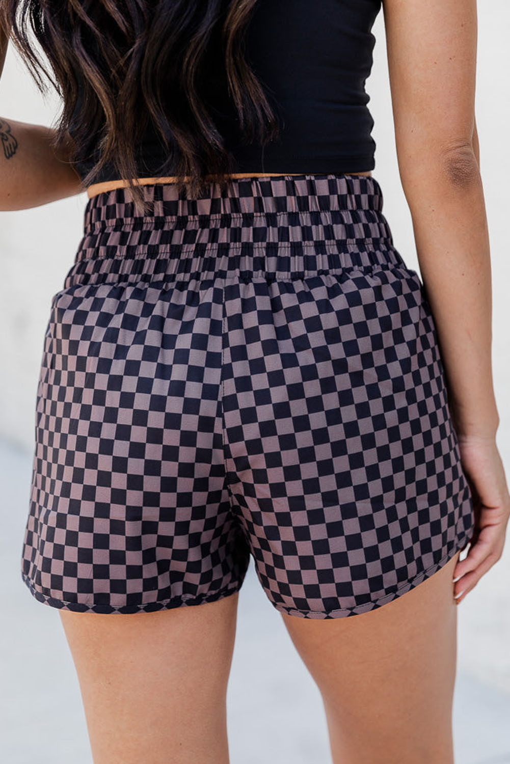 Beau Blue Leopard High Waisted Athletic Shorts