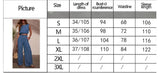 Women Casual Personality Denim Tubular Wide Leg Pants Set