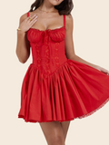 Sexy Women Lace Shoulder Strap Dress