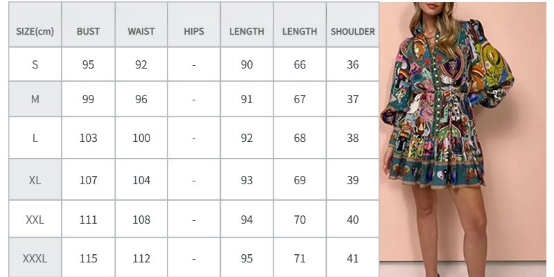 Vintage Elegant Collar Print Strap-on Dress Short