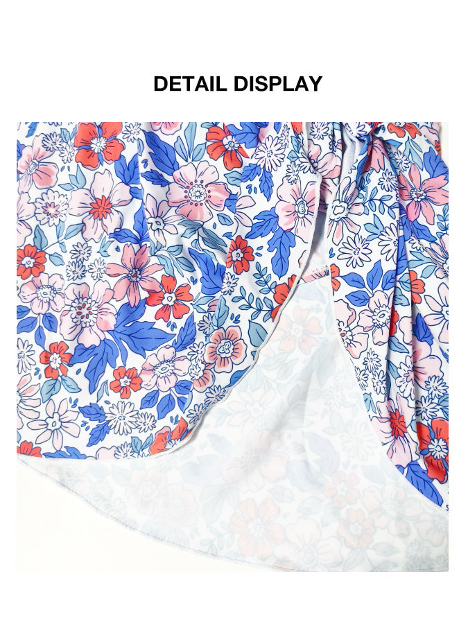 One-piece Swimsuit Women Sexy Slim Skirt Floral Print