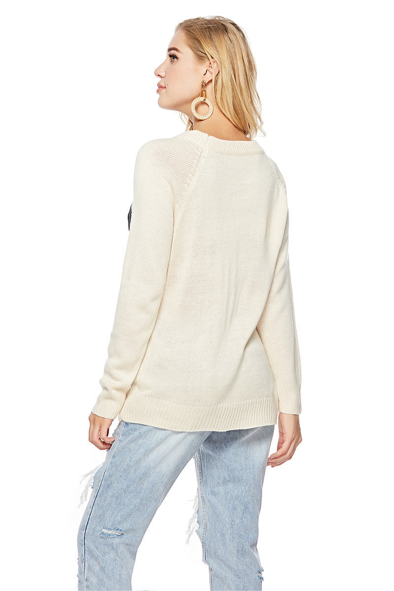 Women's Knitted Sweater Love Fashion Pullover