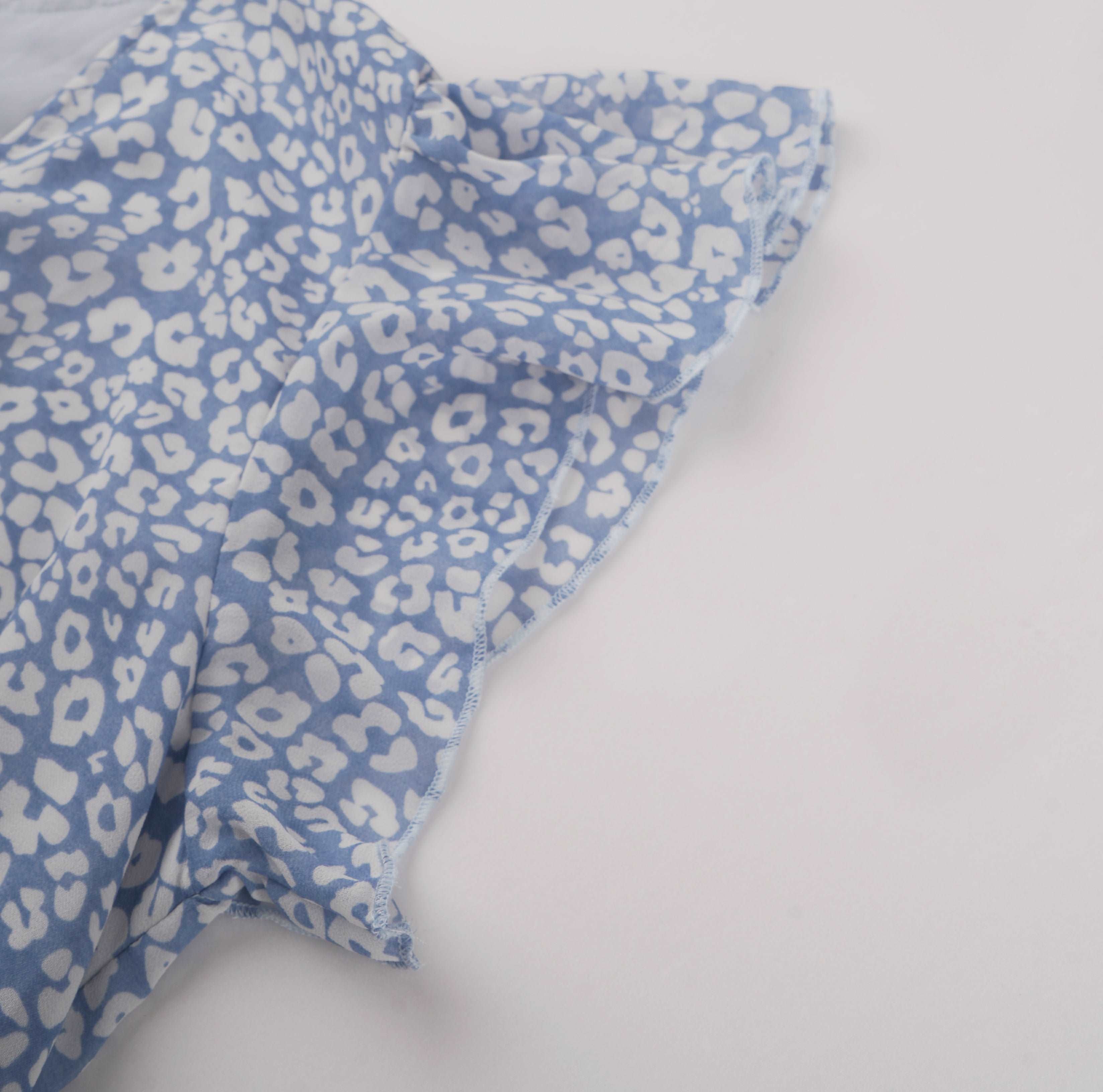 Women's Floral Summer Dress Wrap V Neck Short Sleeve Ruffle Hem A-Line Bohemian Maxi Dresses with Belt