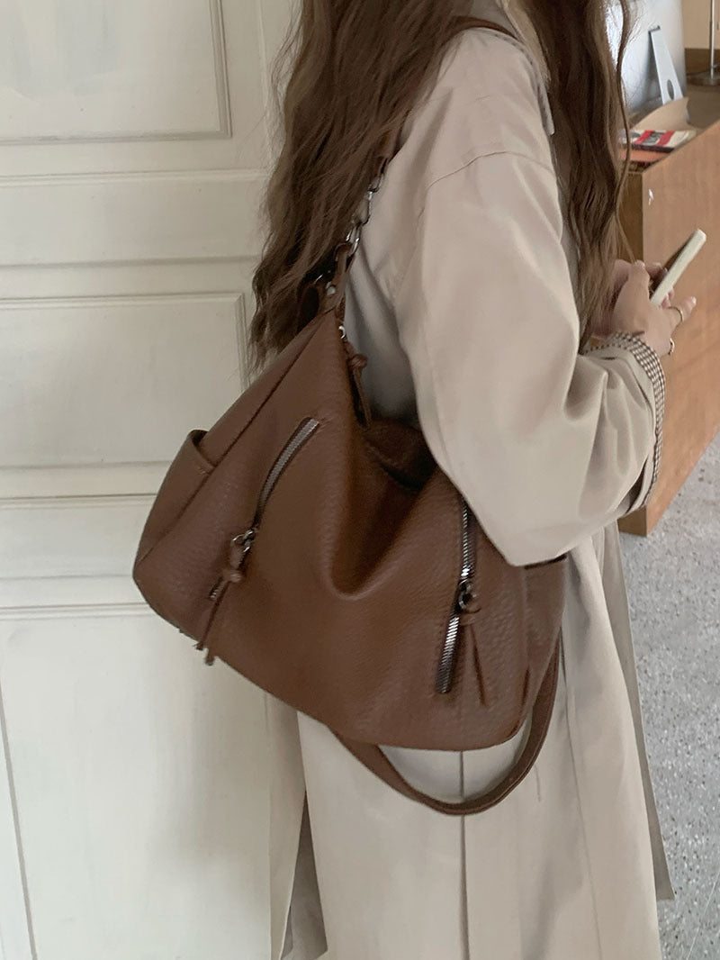 Women Vintage Tote Underarm Bag Crossbody Bag