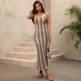Women's Vintage Wave Knitted Dress