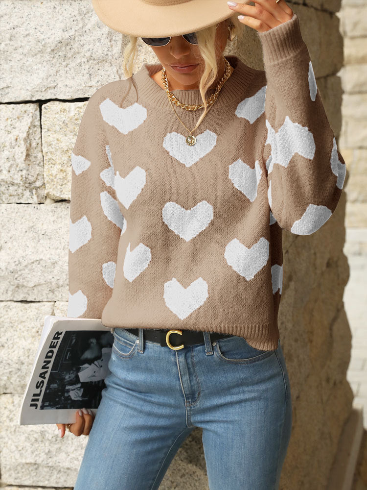 Valentine's Day Love Long Sleeve Pink Sweater