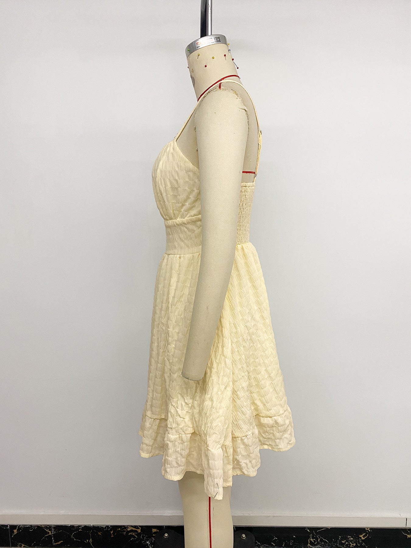 Short Slim-fitting Solid Color Suspender Dress