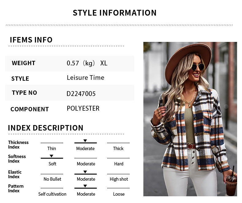 Womens Flannel Shacket Jacket Casual Plaid Wool Blend Button Down Long Sleeve Shirt Fall Clothes Outfits