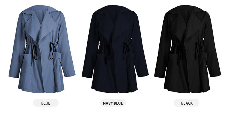 Women's Autumn And Winter Trench Coat Fashion Jacket