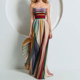 Women's Sexy Tube Print Colorful Dress