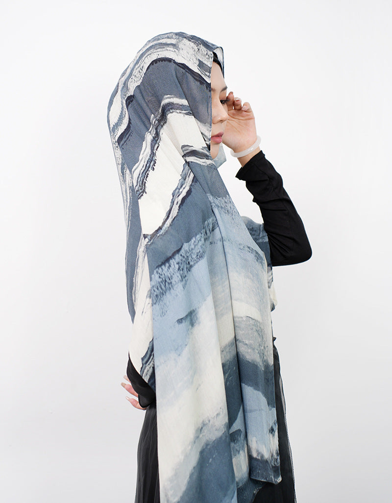 Cotton Headscarf Soft Lightweight and Breathable Daily Fashion Headscarf