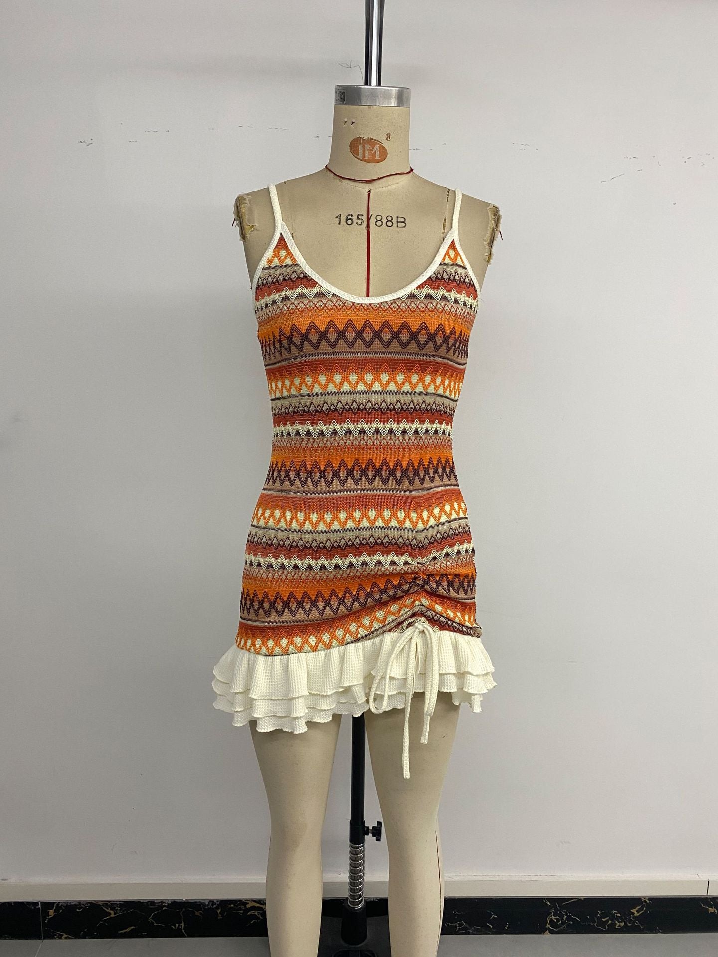 Casual Vintage Geometric Dress