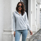 Women's Blouse Elegant V Neck Long Sleeve Shirt