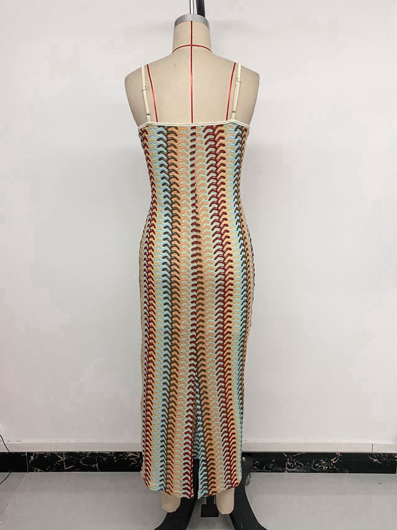 Women's Vintage Wave Knitted Dress