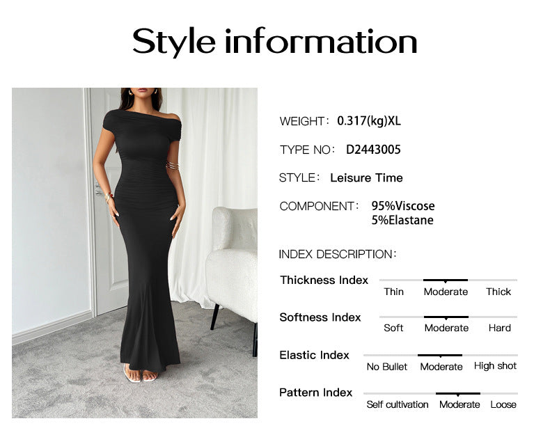 Women's One Off The Shoulder Wrap Party Midi Dress