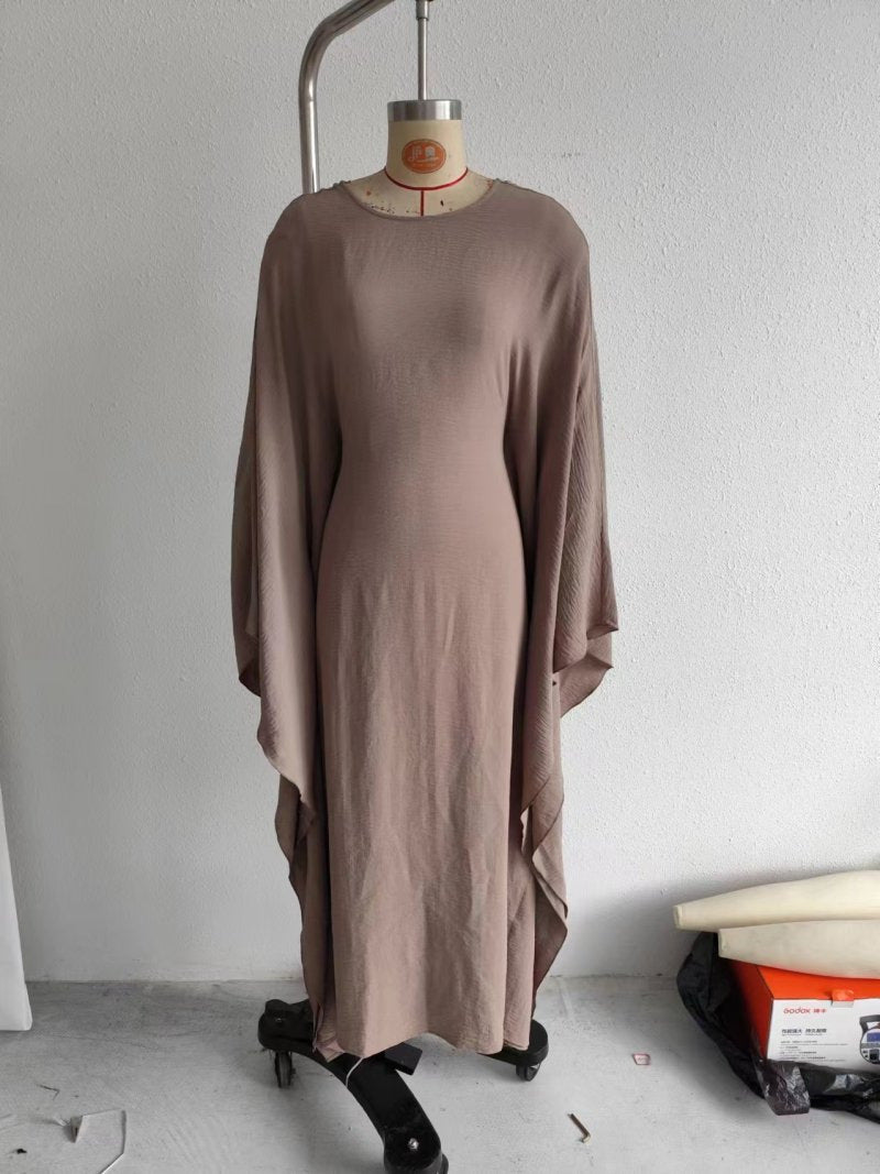 Womens Solid Color Long Sleeve Dress