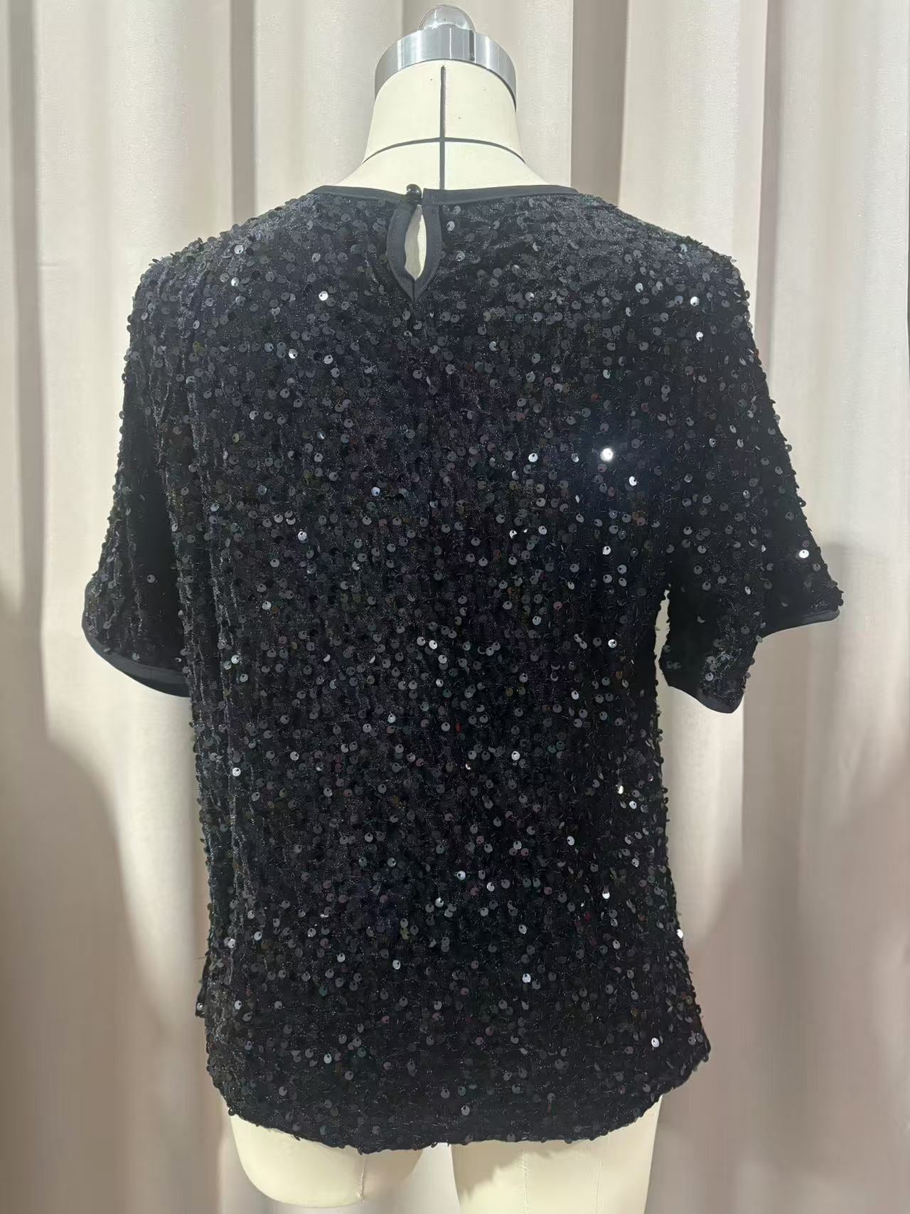 Short Sleeve Bag Neck Crew Neck Top Women's T-Shirt