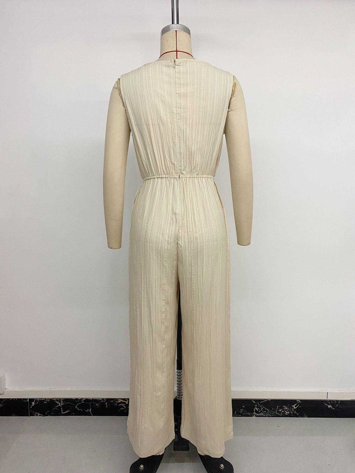 Women's Casual Jumpsuit Solid Color Sleeveless Jumpsuit