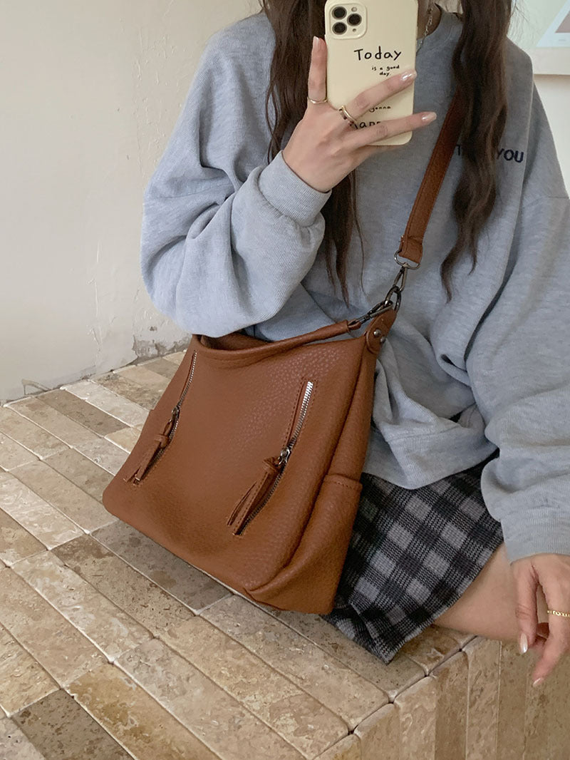Women Vintage Tote Underarm Bag Crossbody Bag