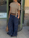 Casual Top Striped T-shirt for Women