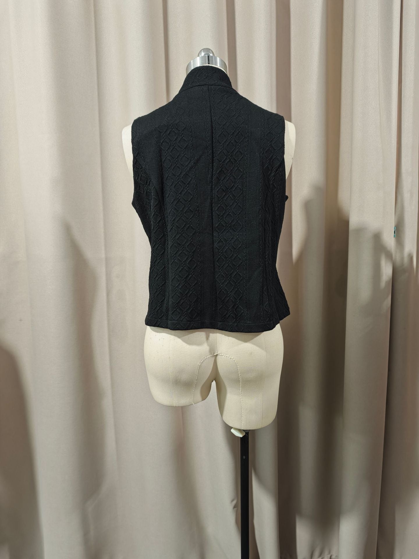V-Neck Button Sleeveless Vest Vest Jacket Top Women