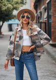 Casual Aztec Print Button Down Woolen Long Sleeve Jacket Coat