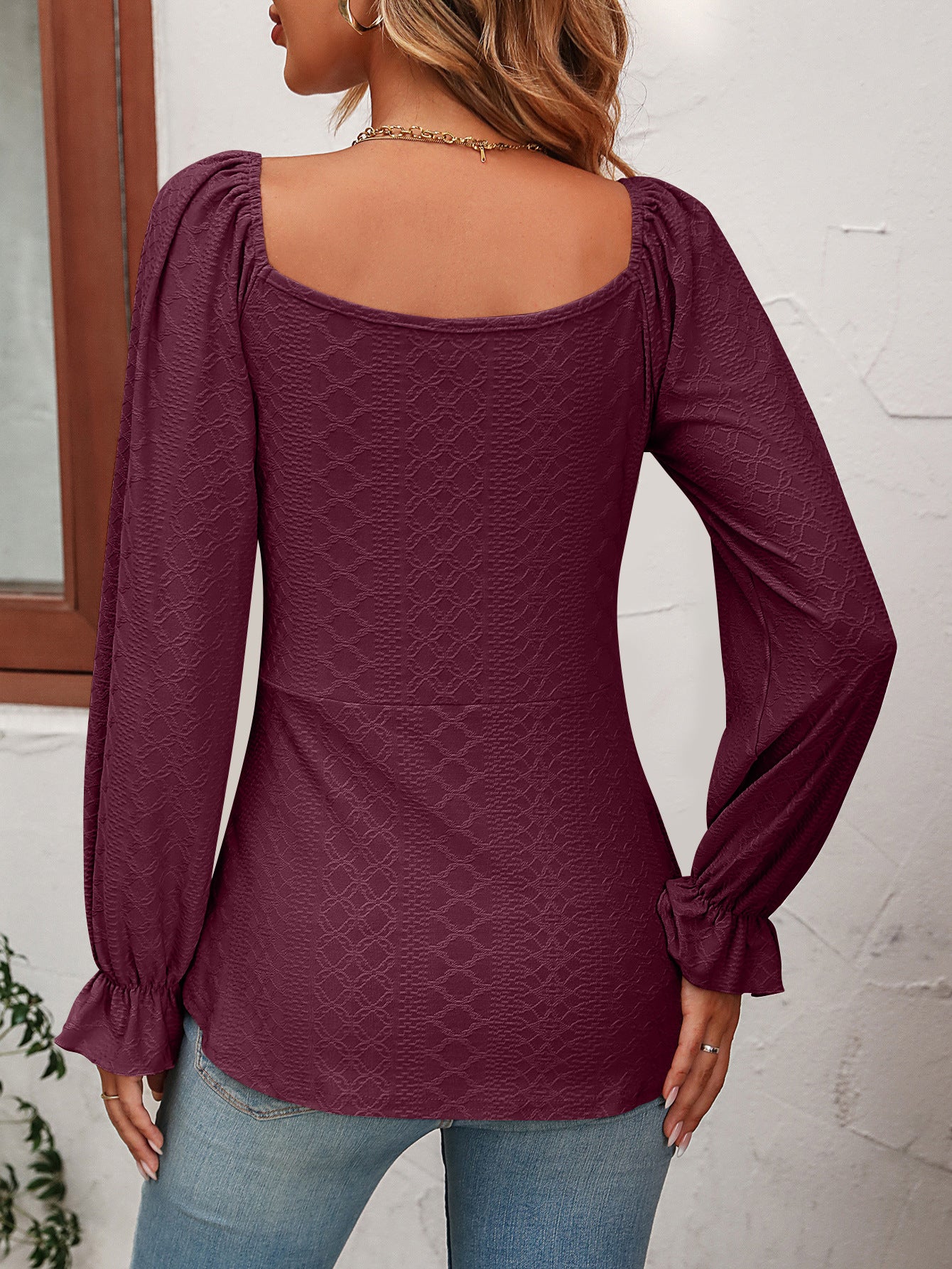 Women's V-neck Drawstring Waist Sexy Blouse Shirt Top