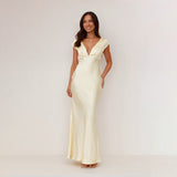 Women Sexy Deep V Slim Back Dress