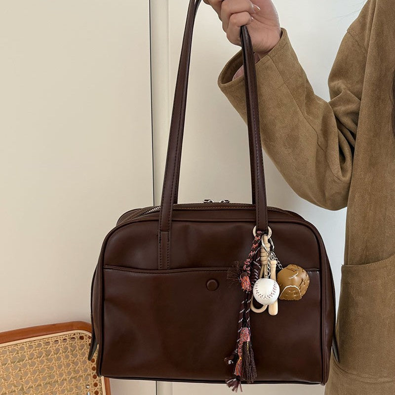 Women Vintage Shoulder Bag Portable Large Capacity Tote Bag