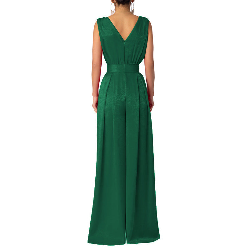 Slim-fit Jumpsuit High-waisted Wide-leg Pants