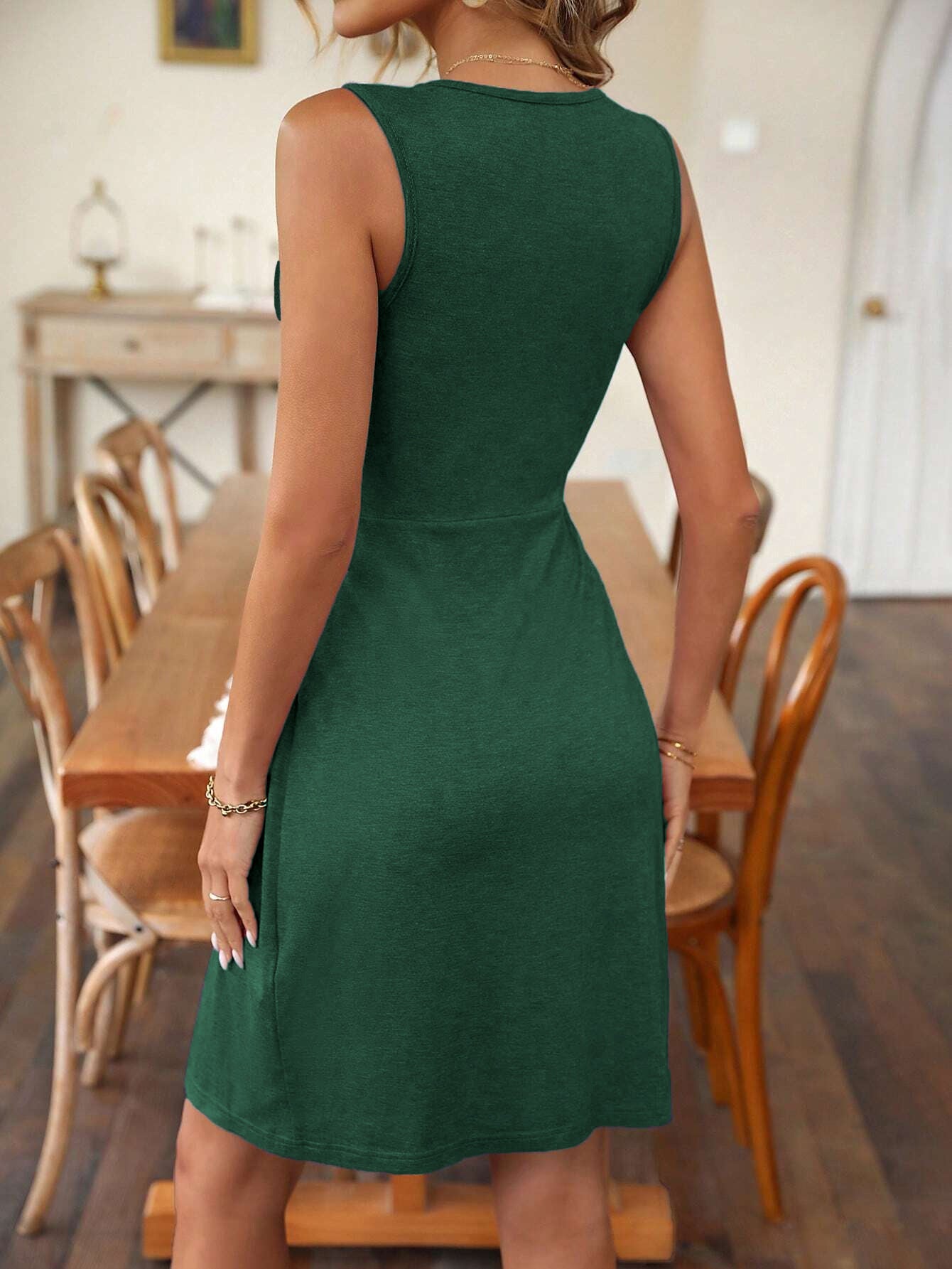 Knitted Sexy Pleated Waist Slim Dress