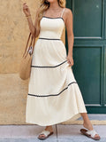 Women's Back Bow Color Suspender Dress