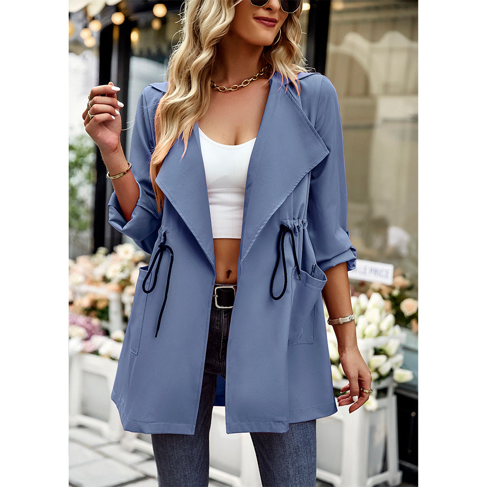 Women's Autumn And Winter Trench Coat Fashion Jacket