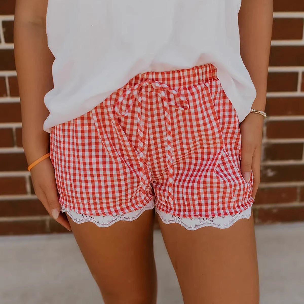 Womens High Waist Casual Pants Printed Shorts