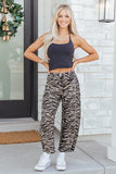 Women's High-waisted Jeans Print Wide-leg Pants