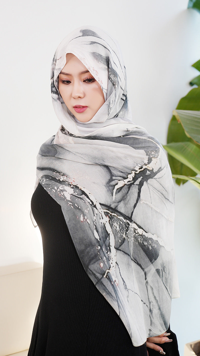 Cotton Headscarf Soft Lightweight and Breathable Daily Fashion Headscarf