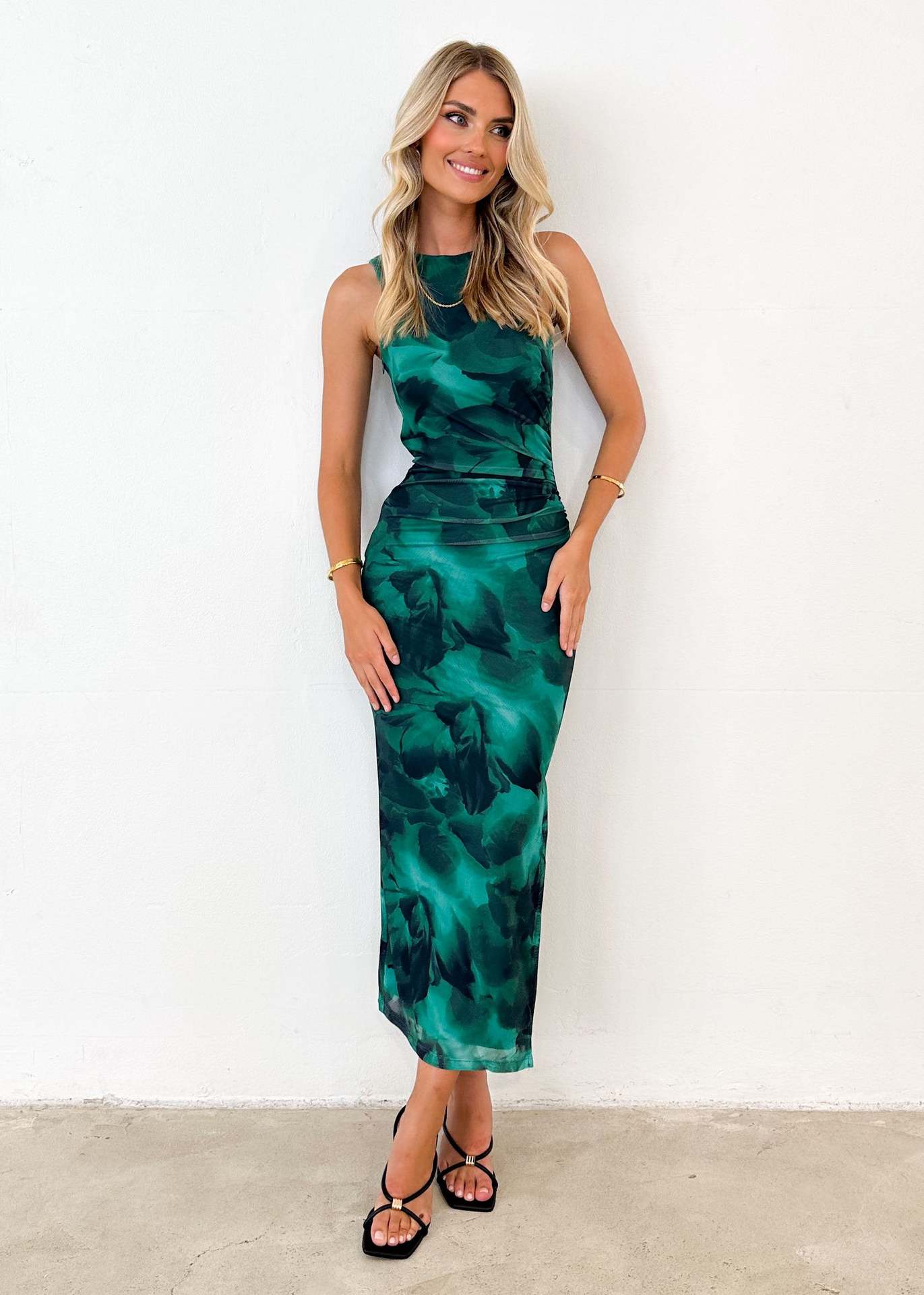 Women's Summer Sexy Print Slim-fitting Waist Slim Dress