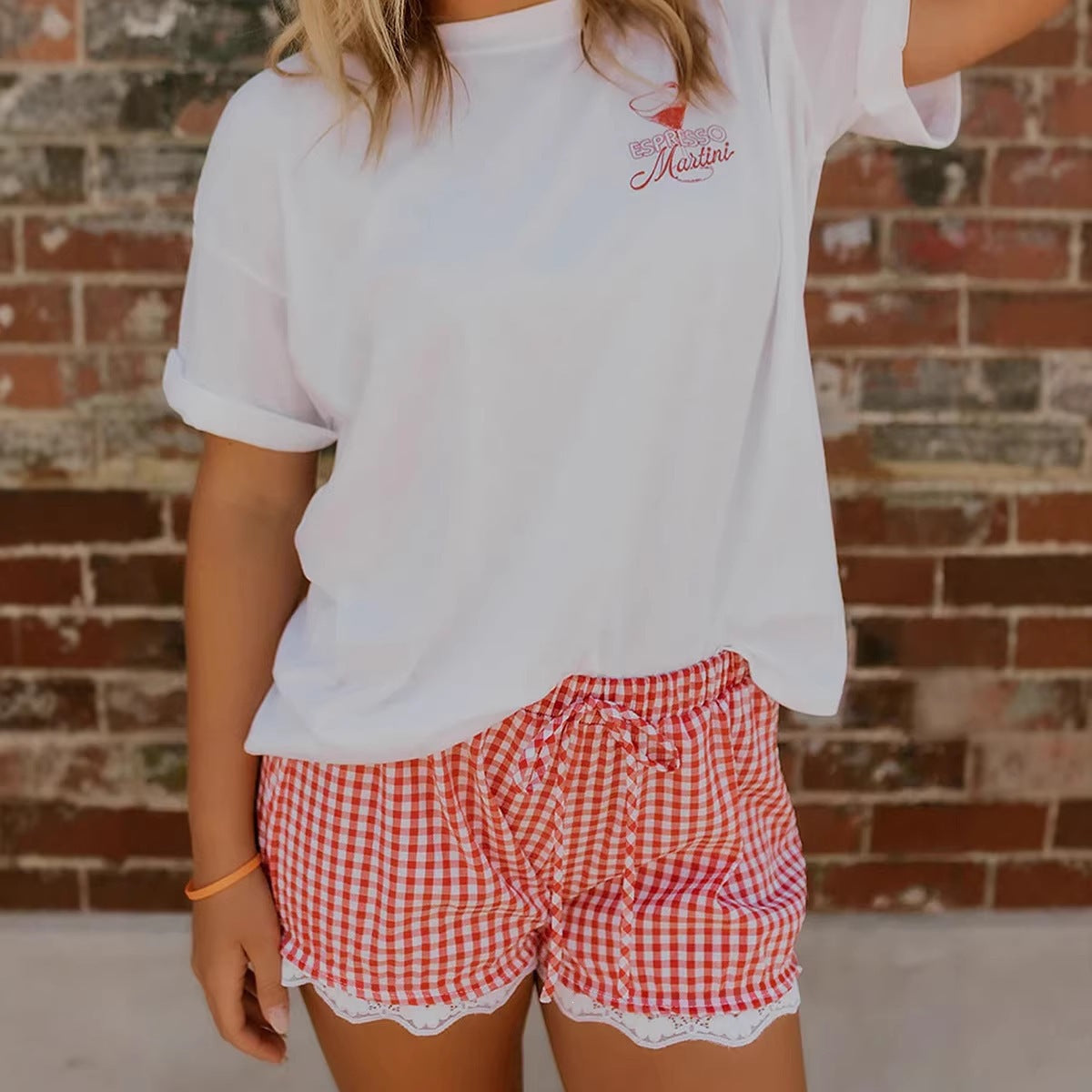 Womens High Waist Casual Pants Printed Shorts
