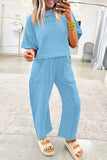 Drop Shoulder Boxy Tee and Barrel Pants Set