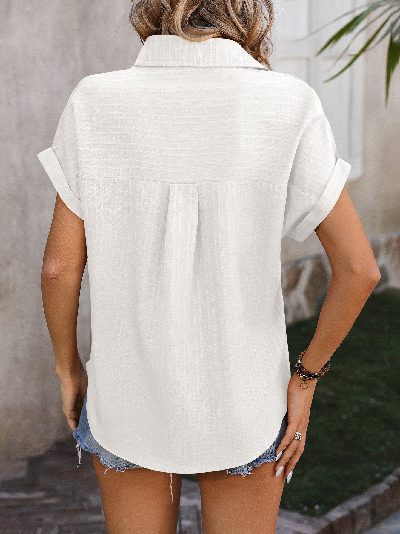 Women's Loose Short Sleeve Casual Shirt Women