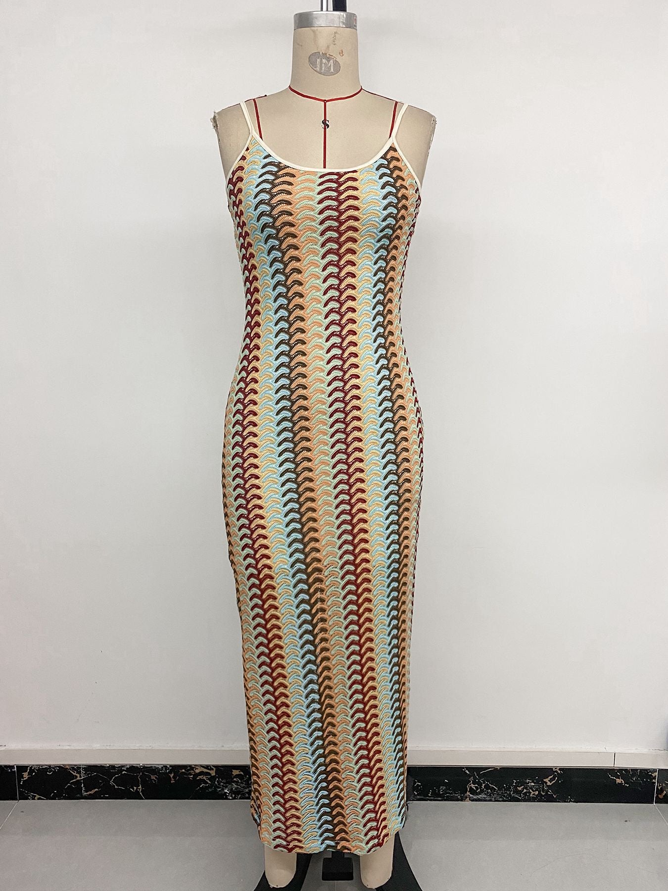 Women's Vintage Wave Knitted Dress
