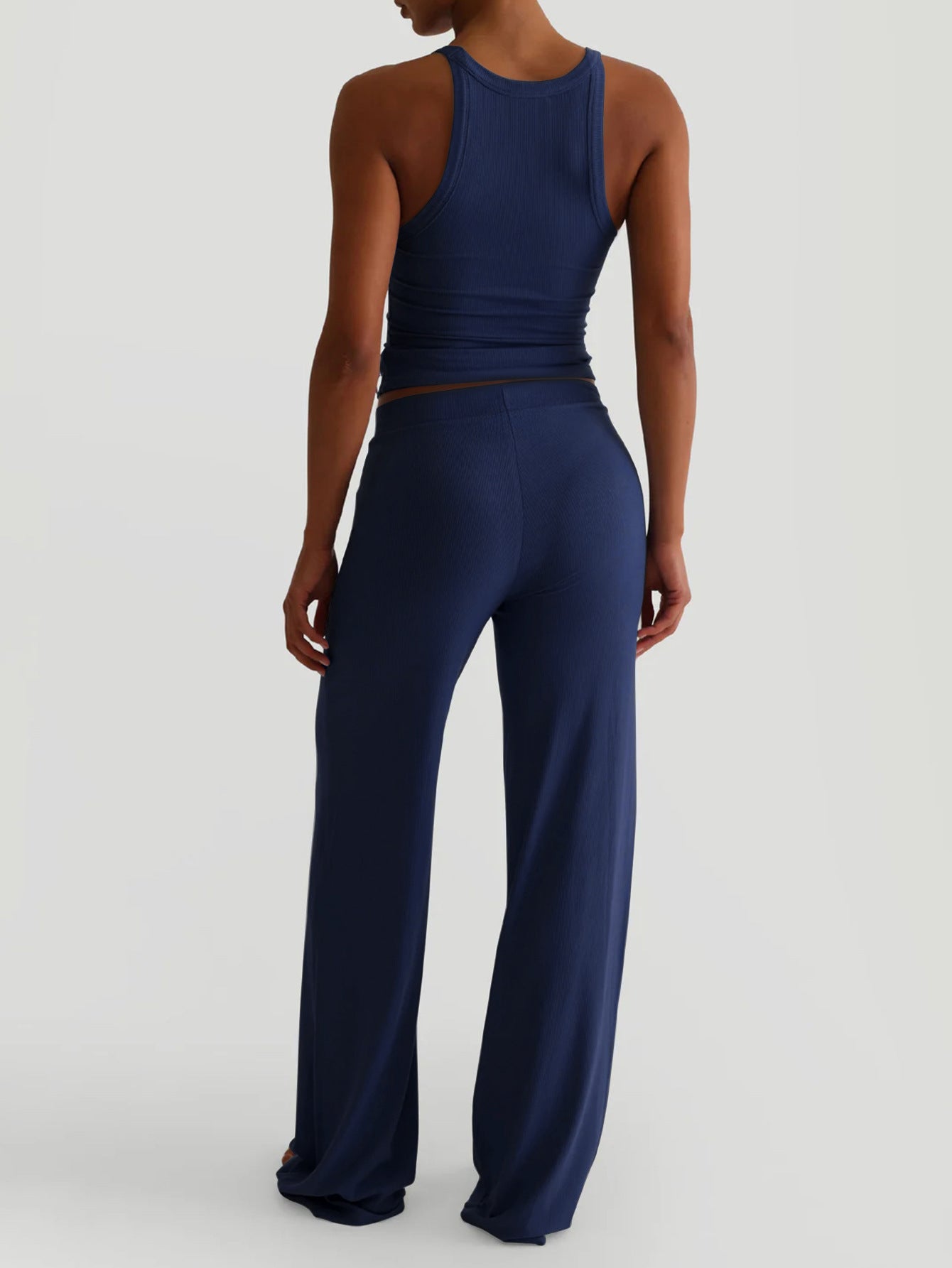Women Yoga Sling Vest Wide Leg Pants Set
