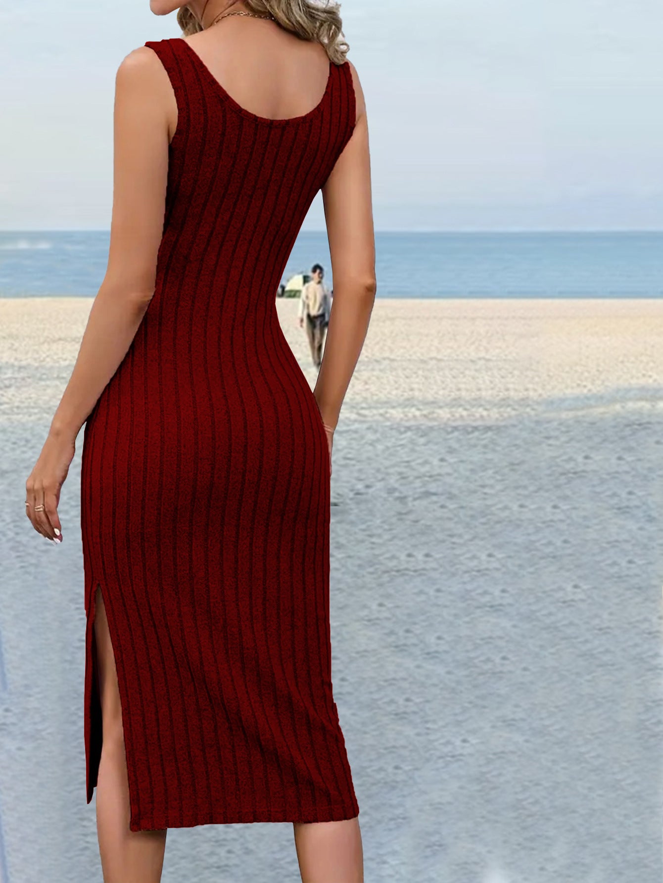 Women Side Split Slim Fit Dress