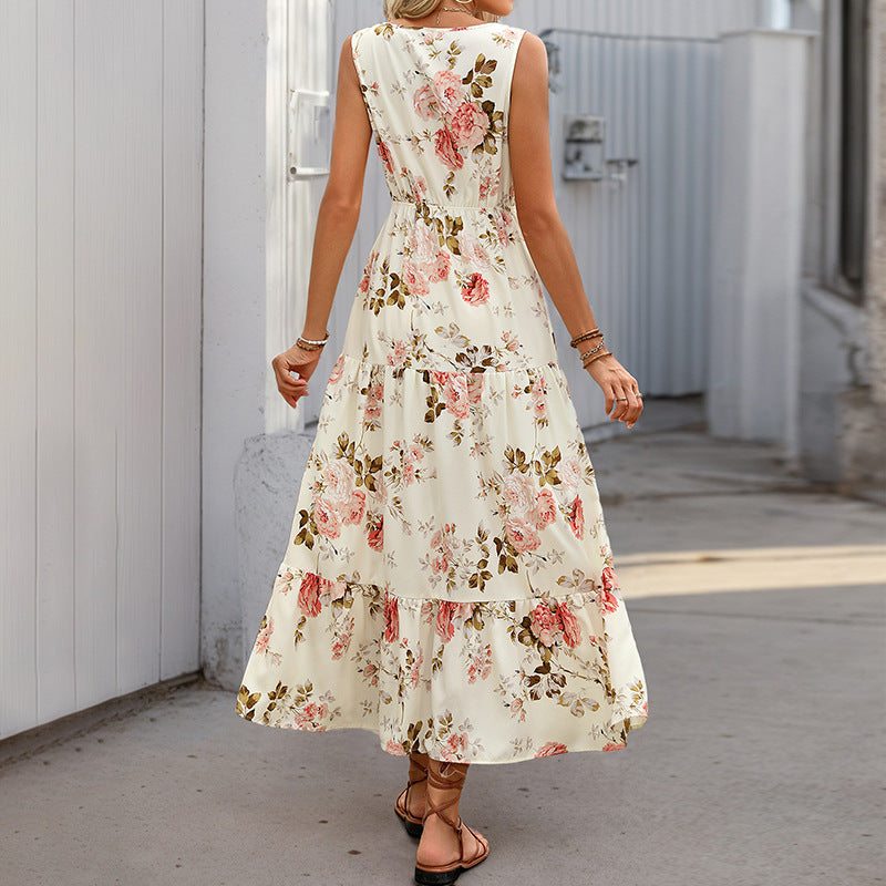 Summer Women's Printed Sleeveless Dress
