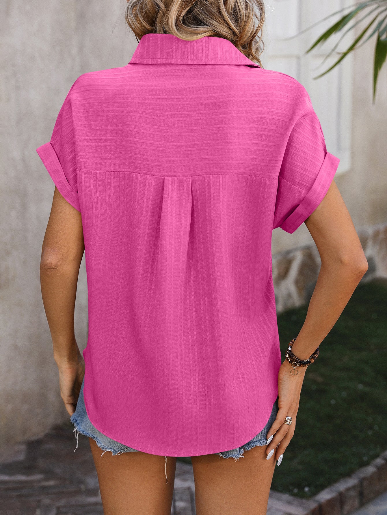 Women's Loose Short Sleeve Casual Shirt Women